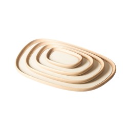 Giobagnara, Maris wood trays by Kelly Wearstler, Small rectangular tray, ivory