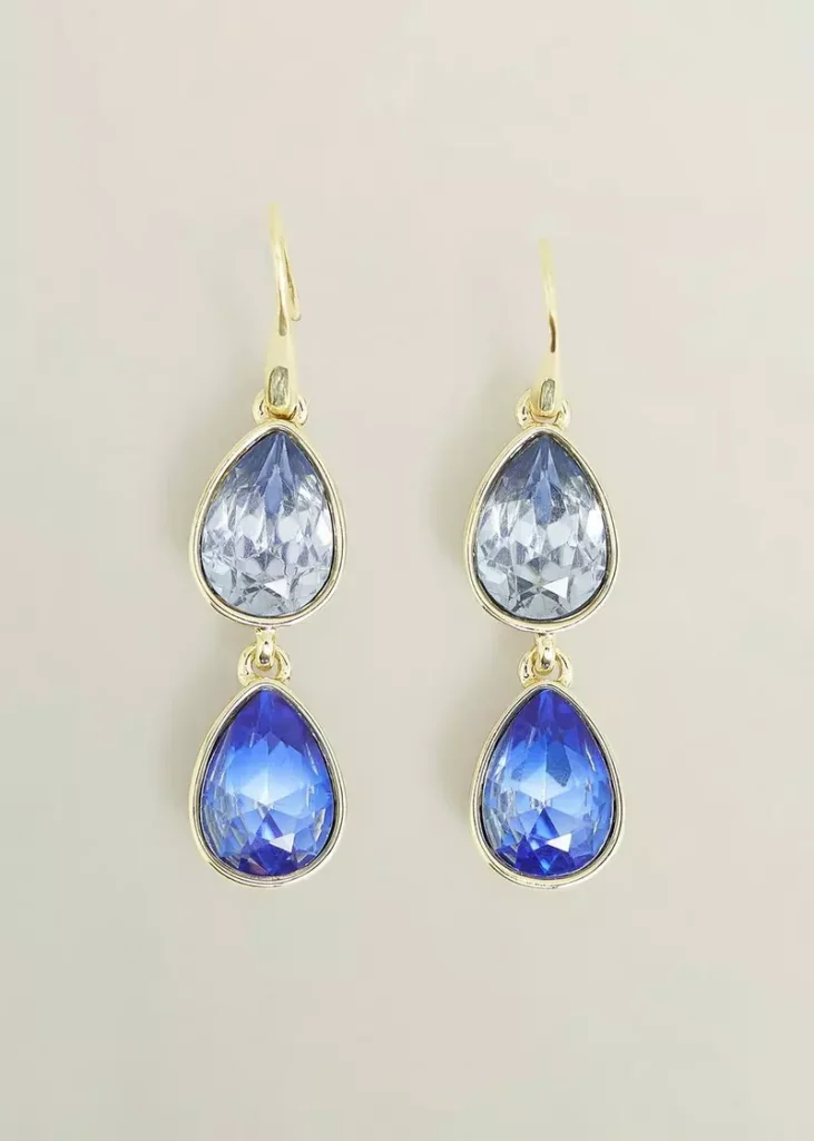 Indira Earrings, Blue Gold, hi-res