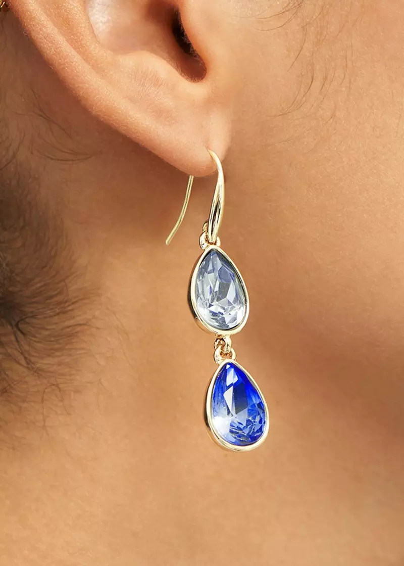 Indira Earrings, Blue Gold, hi-res