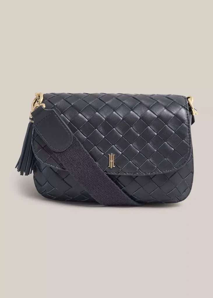 Berwick Woven Leather Crosbody Bag, Hobbs Navy, hi-res