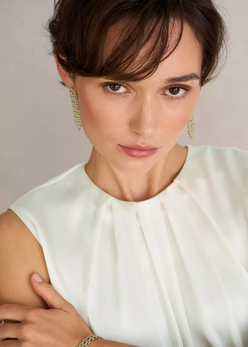 Florentina Earrings, Gold, hi-res