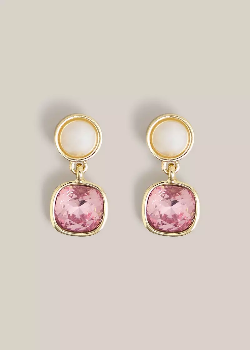 Gina Earrings, Gold Pink, hi-res