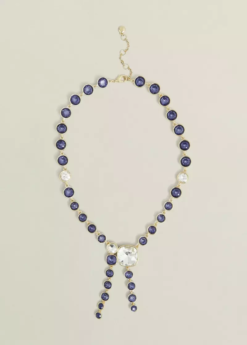 Amica Necklace, Navy Gold, hi-res