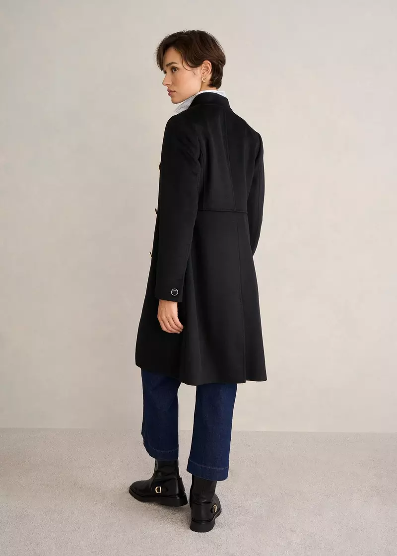 Selina Wool Coat, Black, hi-res