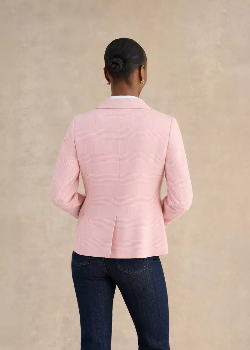 Blake Check Jacket, Pink Ivory, hi-res