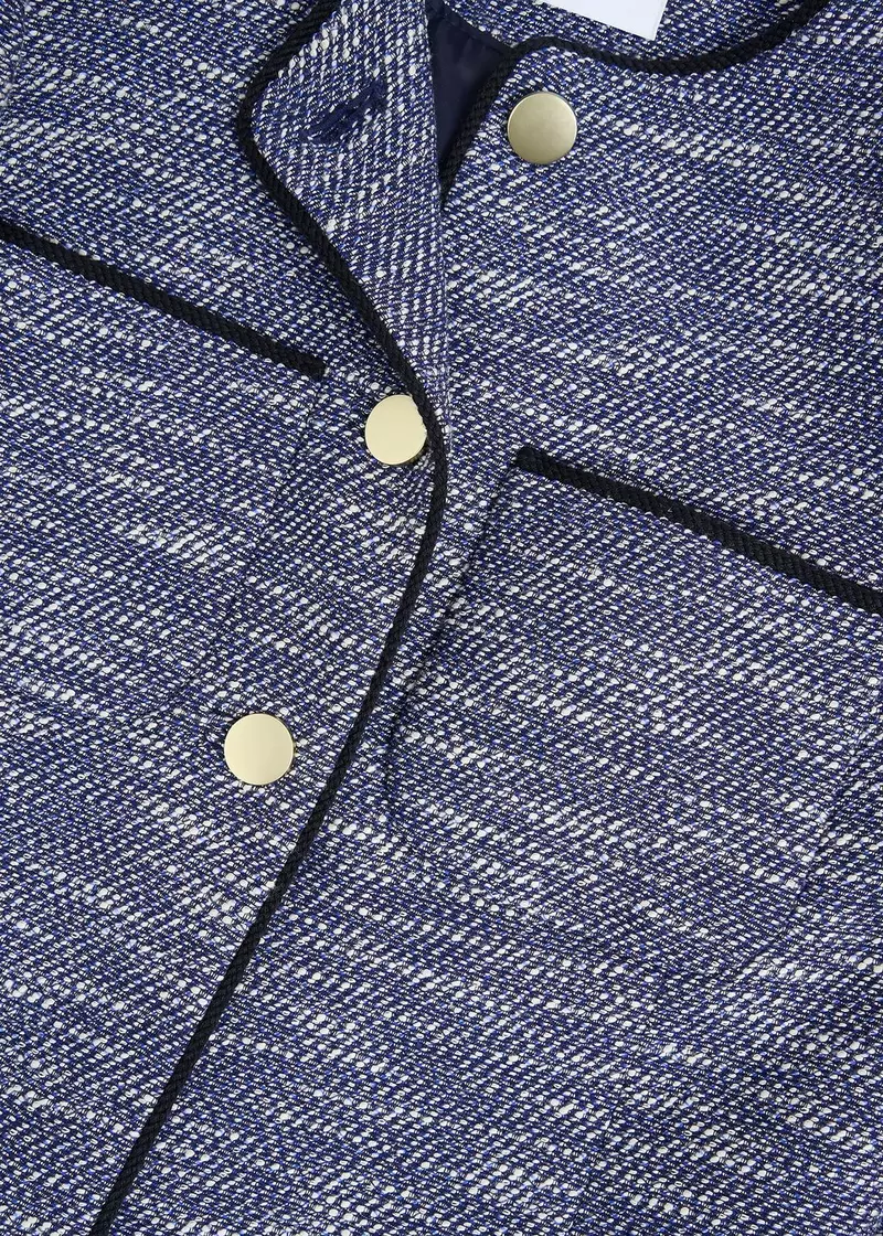Aleena Tweed Blazer , Navy White, hi-res