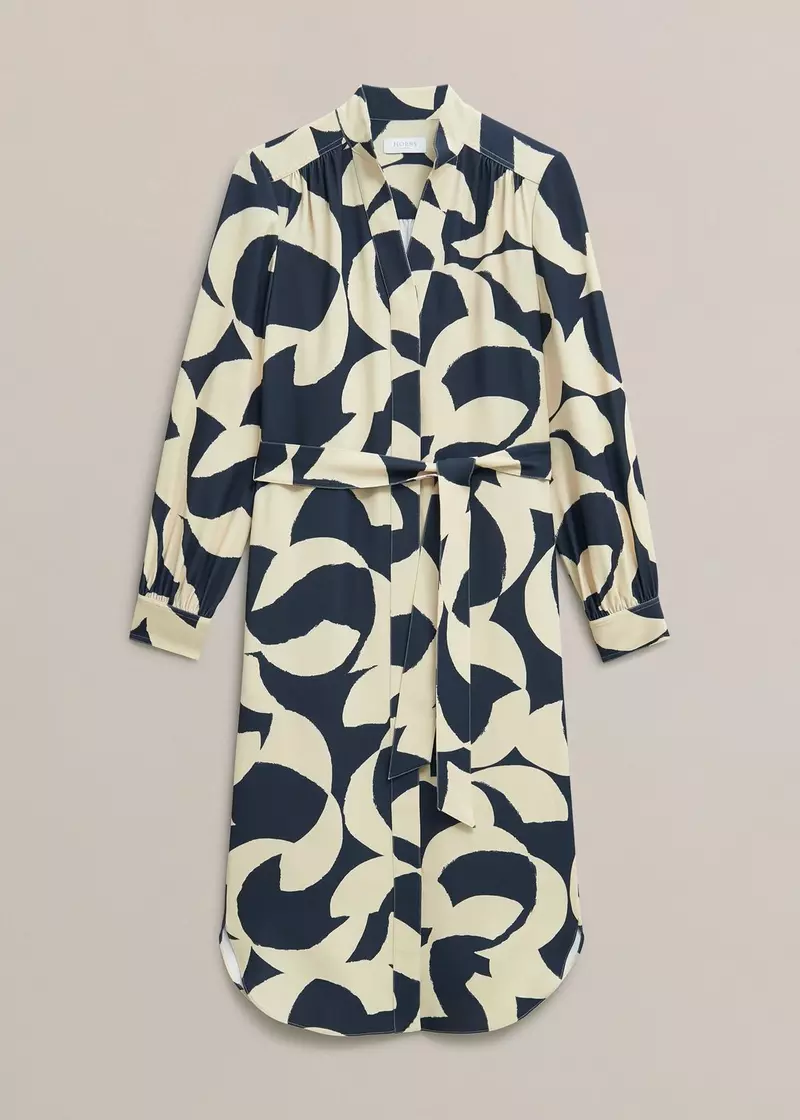 Petite Alisa Dress, Blue Sandstone, hi-res