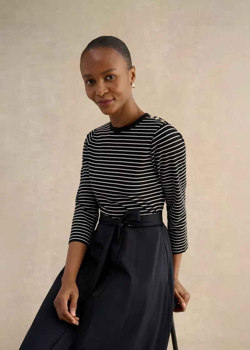 Viviana Dress, Navy Ivory, hi-res