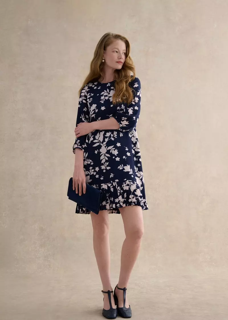 Liana Floral Mini Dress, Midnight Pink, hi-res