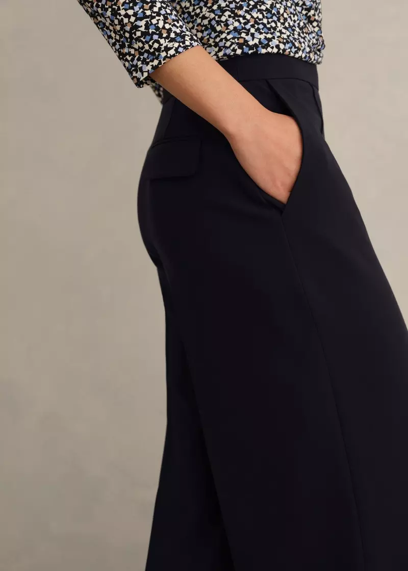 Eva Crop Trousers, Navy, hi-res