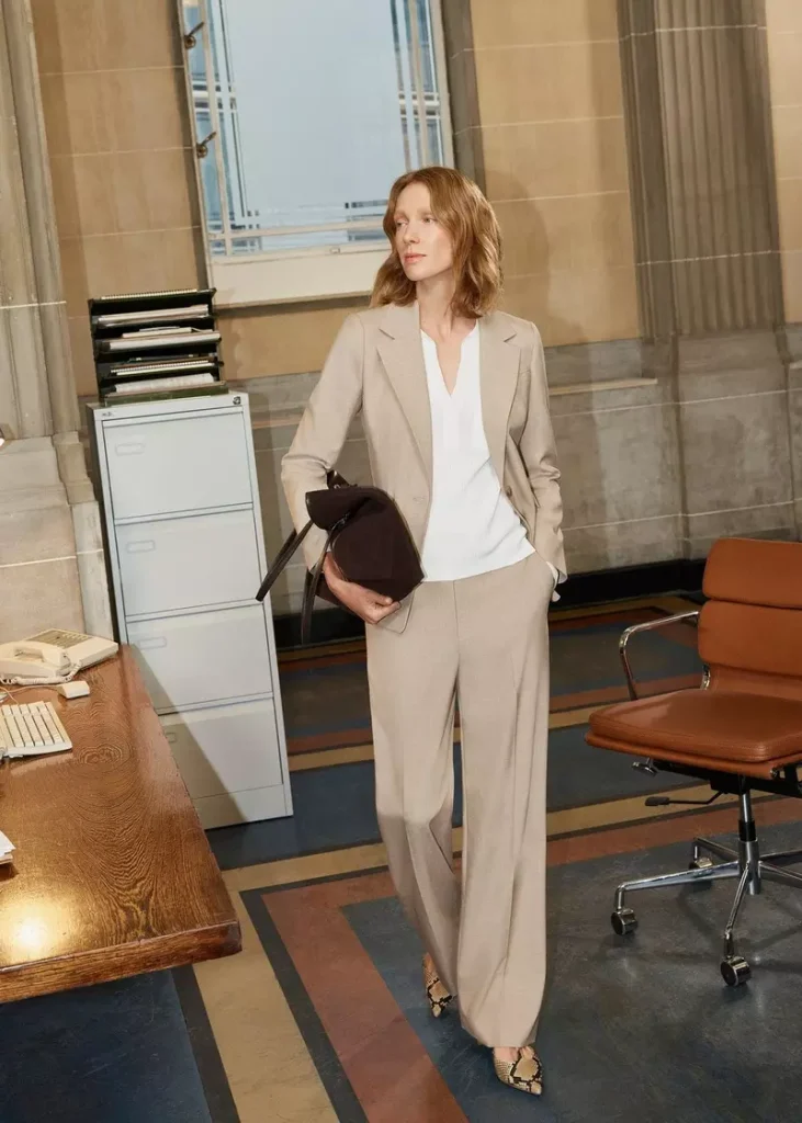 Ashleen Wide Leg Trousers, Neutral, hi-res