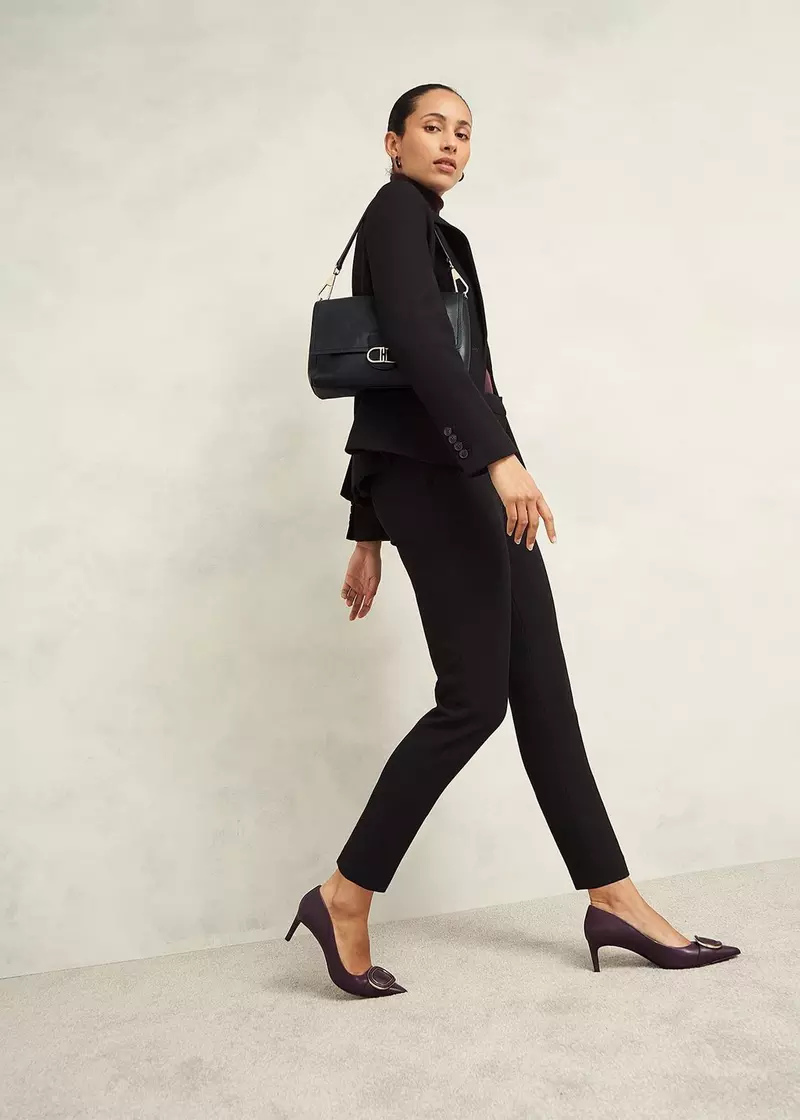 Mia Slim Trousers, Black, hi-res