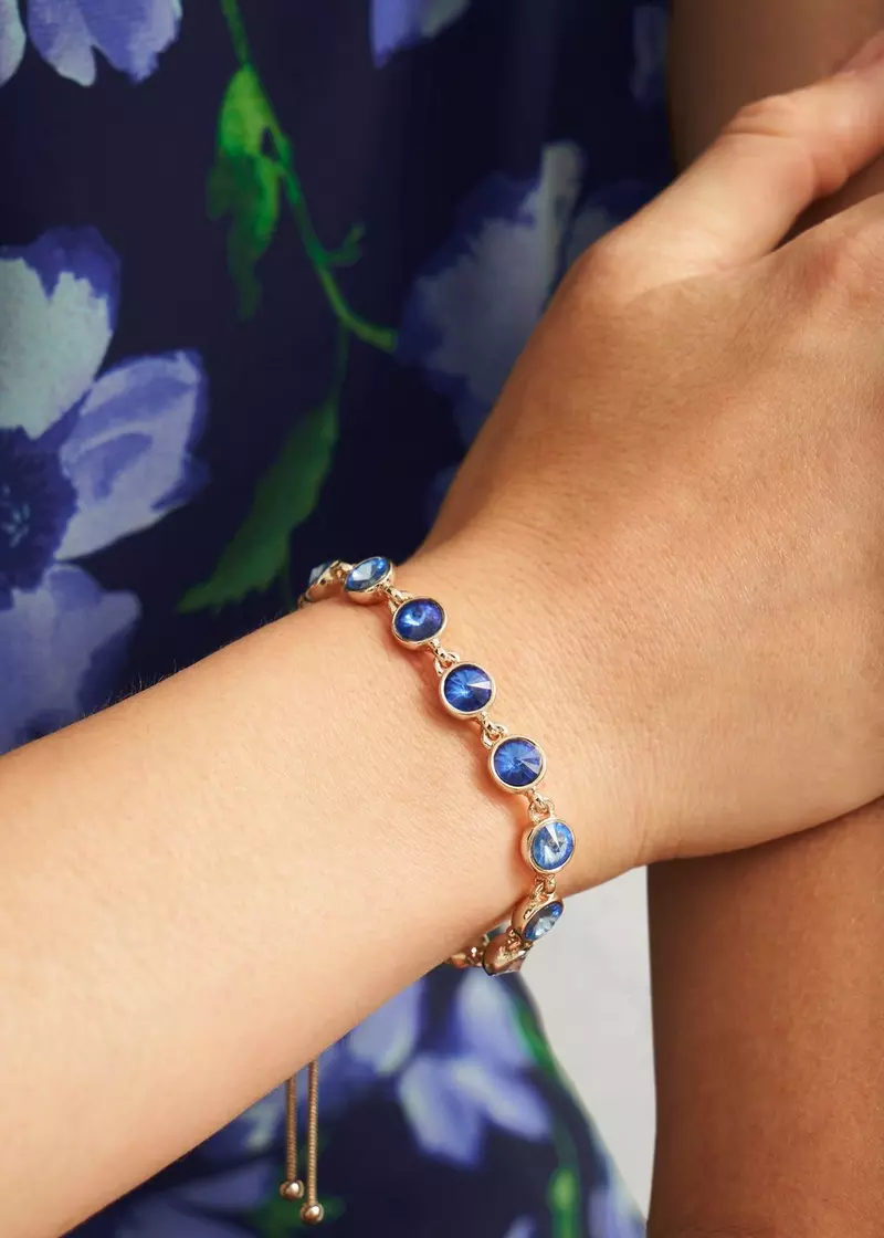 Emi Bracelet, Gold Blue, hi-res