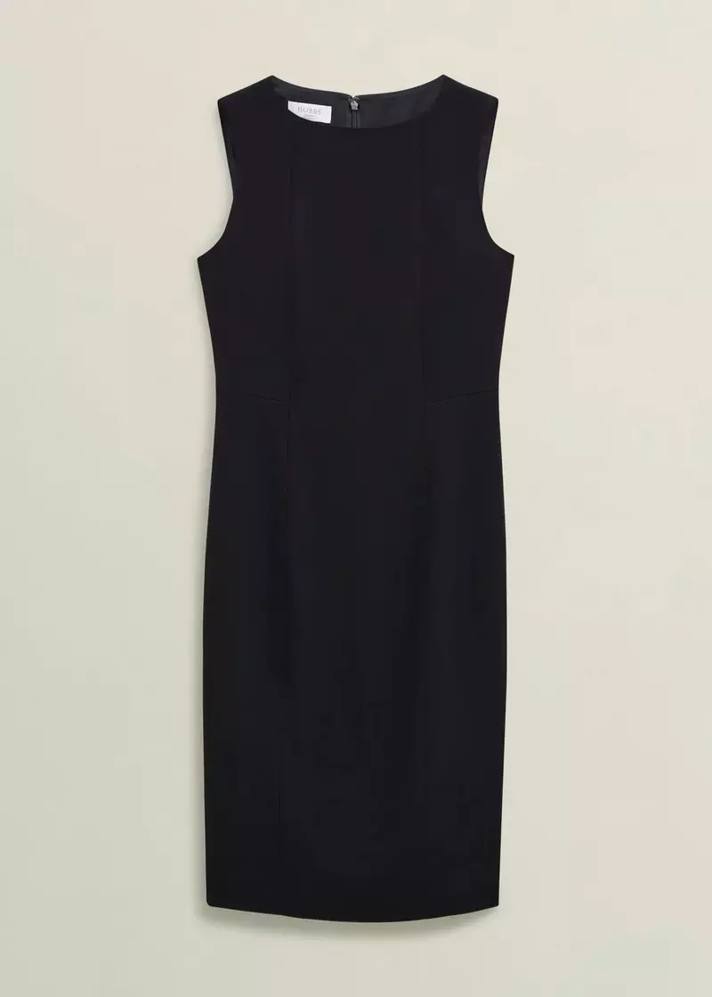 Petite Rae Sleeveless Dress, Black, hi-res