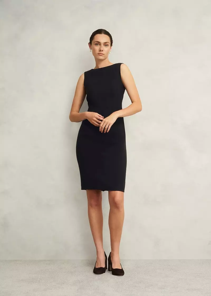 Petite Rae Sleeveless Dress, Black, hi-res