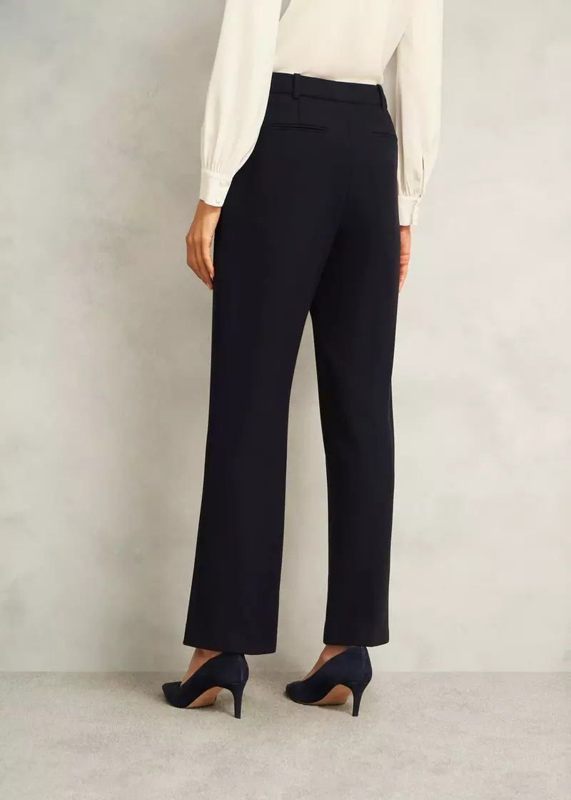 Ivy Straight Trousers, Navy, hi-res